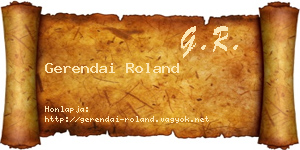 Gerendai Roland névjegykártya