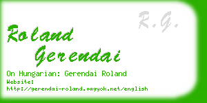 roland gerendai business card